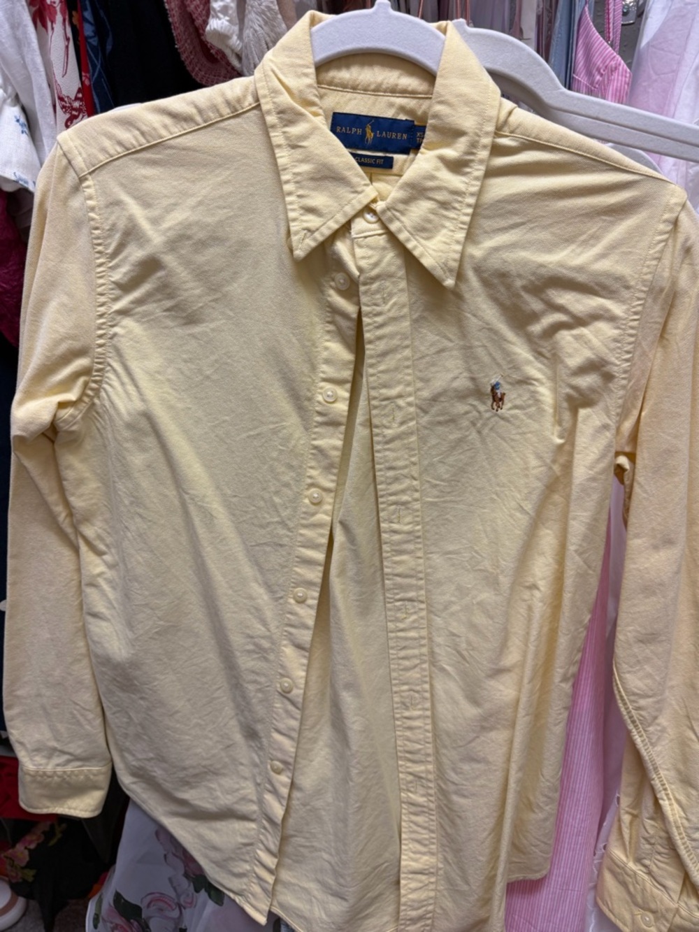 Women’s Ralph Lauren Yellow Oxford button-down Shirt size XS